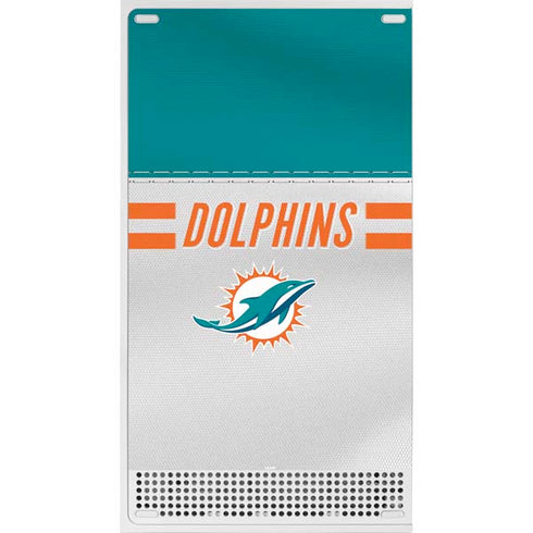 NFL Miami Dolphins White Striped Xbox Series S Console Skin